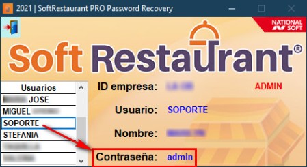 Recupera Contraseñas de Cualquier SoftRestaurant